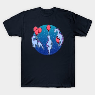 Dinosaurs Balloon Galaxy T-Shirt